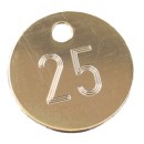 25mm Etched / Engraved Brass Disc Tag
