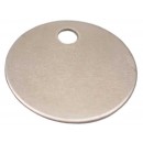 Engraved Dog ID Tag, Nickel Plated Brass, 25mm