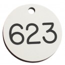 25mm Heavy duty engraved numbered key tag, various colours