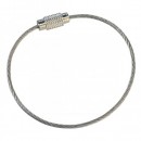 Stainless Steel Wire Rope Keyring, 50mm